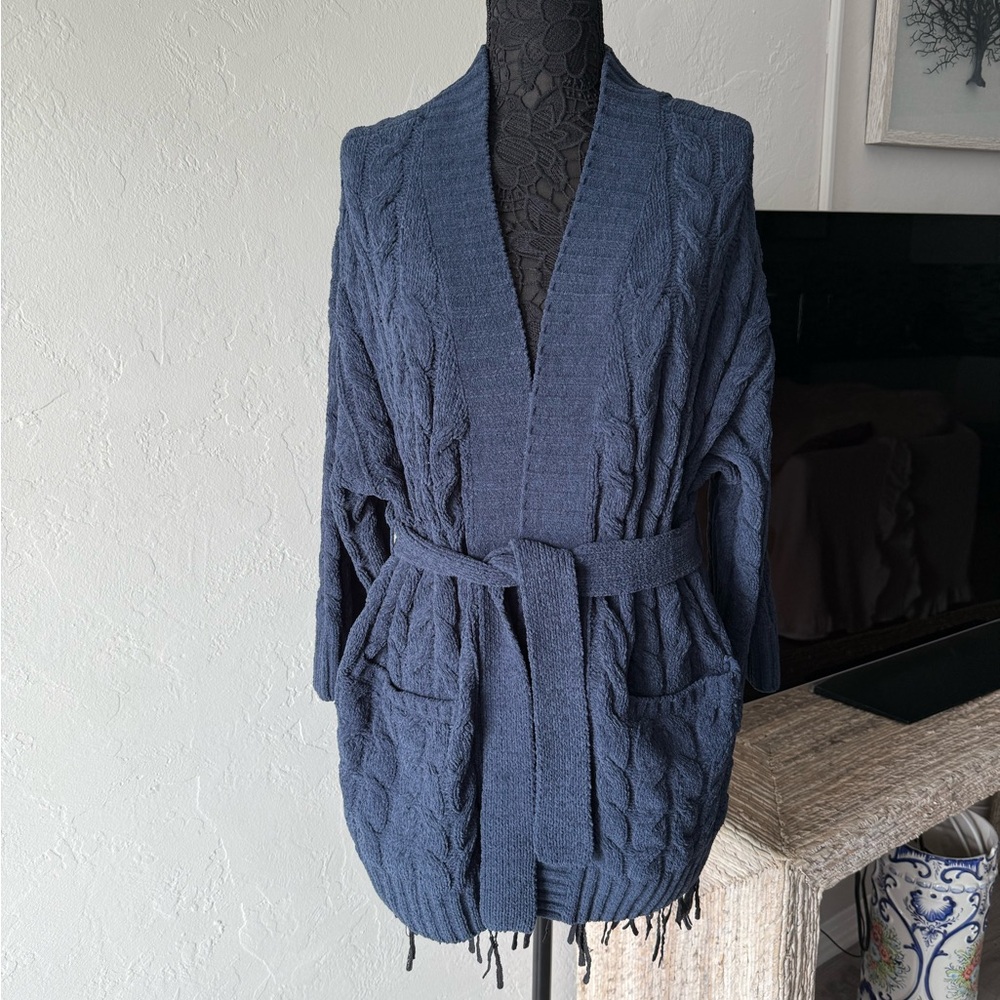 NWT Tommy Bahama Navy Cable Knit Sweater size XL